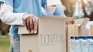 Person carrying box