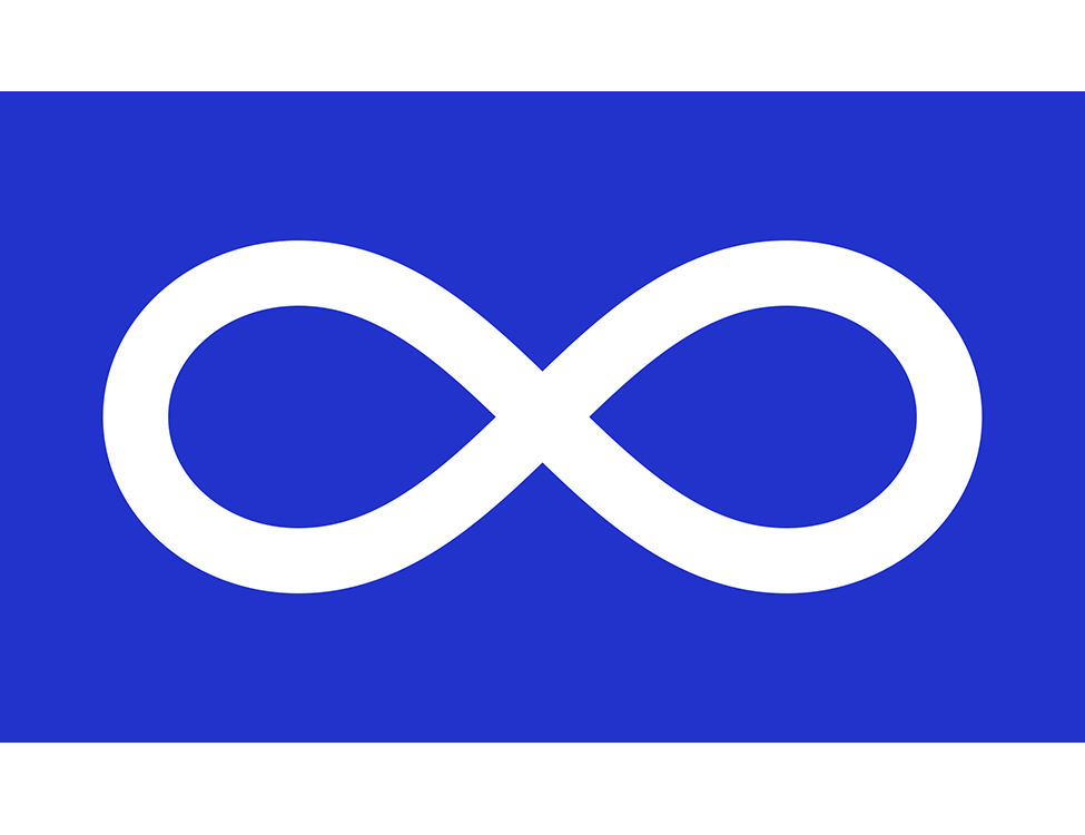 Blue Métis Infinity Flag