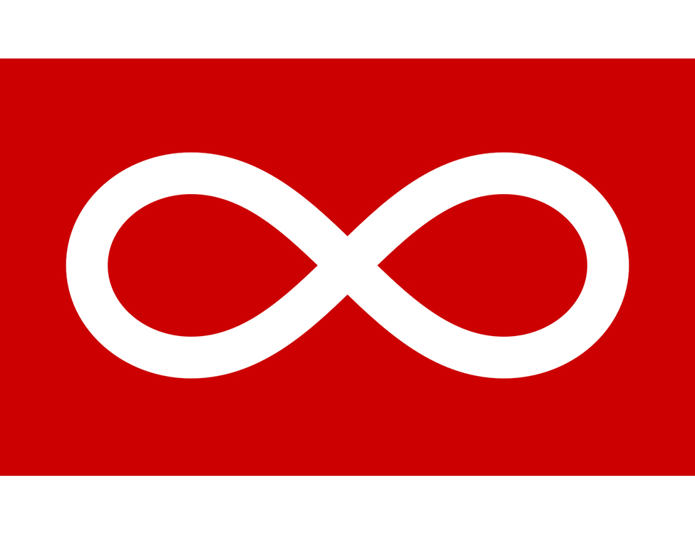 Red Métis Infinity Flag