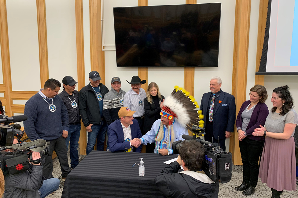 Pelican Lake Municipal Service Agreement Signing Ceremony 2022