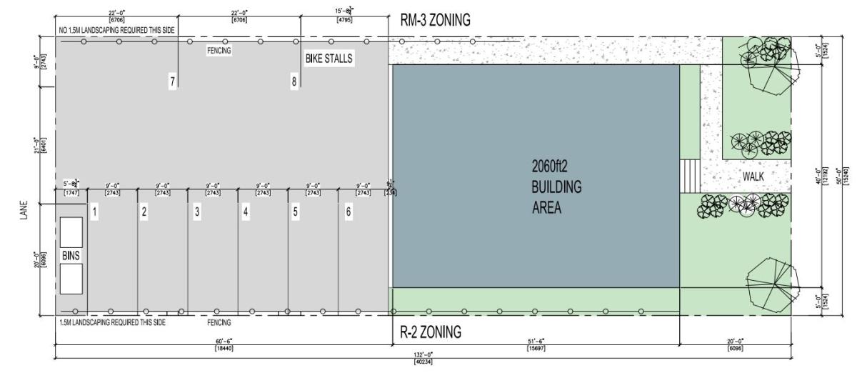 Site plan of proposed development at 831 5th Ave N 