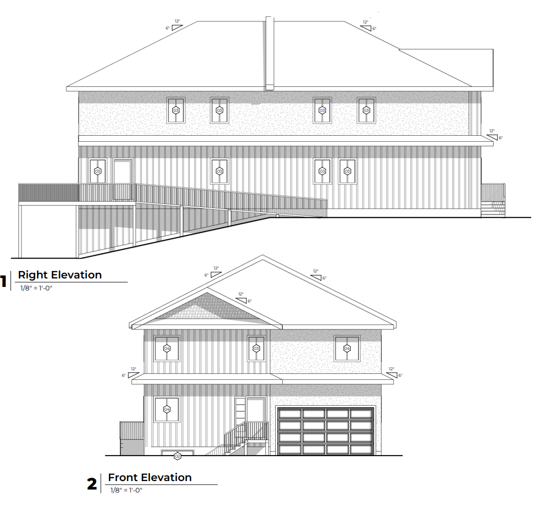 Front and Right Elevation