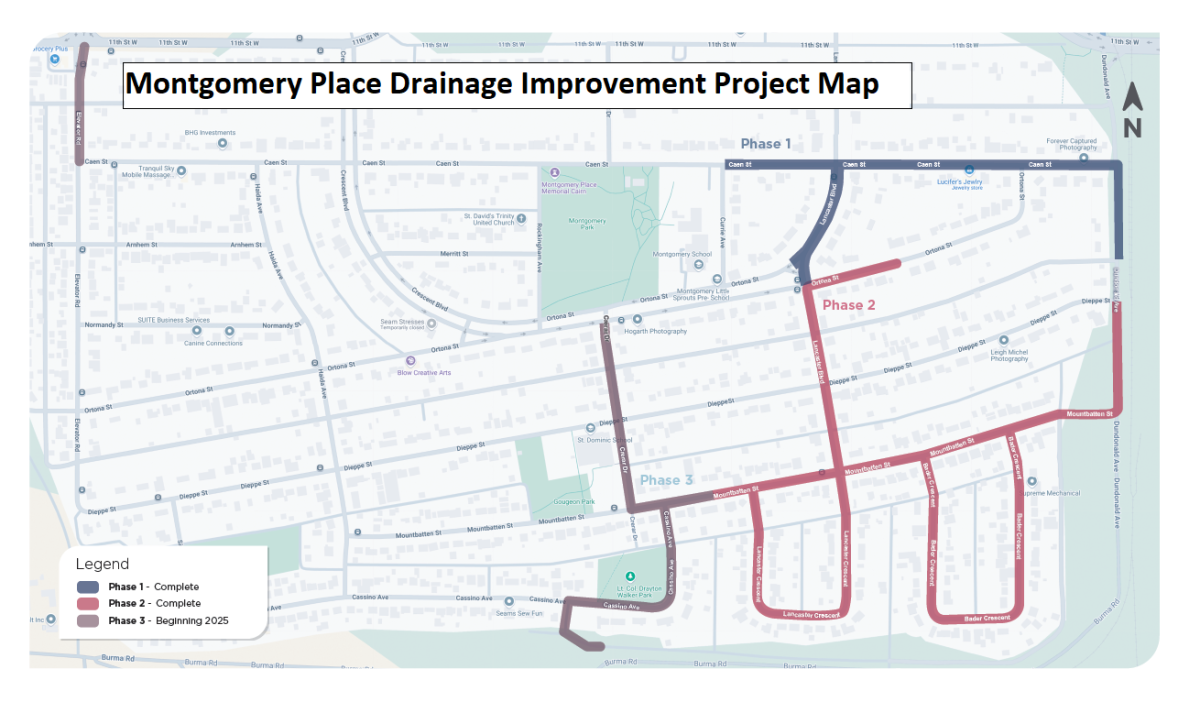 Montgomery Place Drainage Improvement Project Map